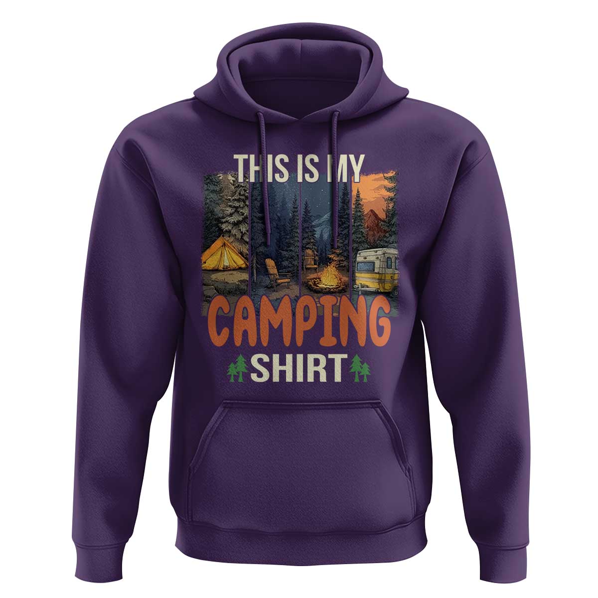 Funny Camper Glamper Hoodie This Is My Camping Shirt - Wonder Print Shop