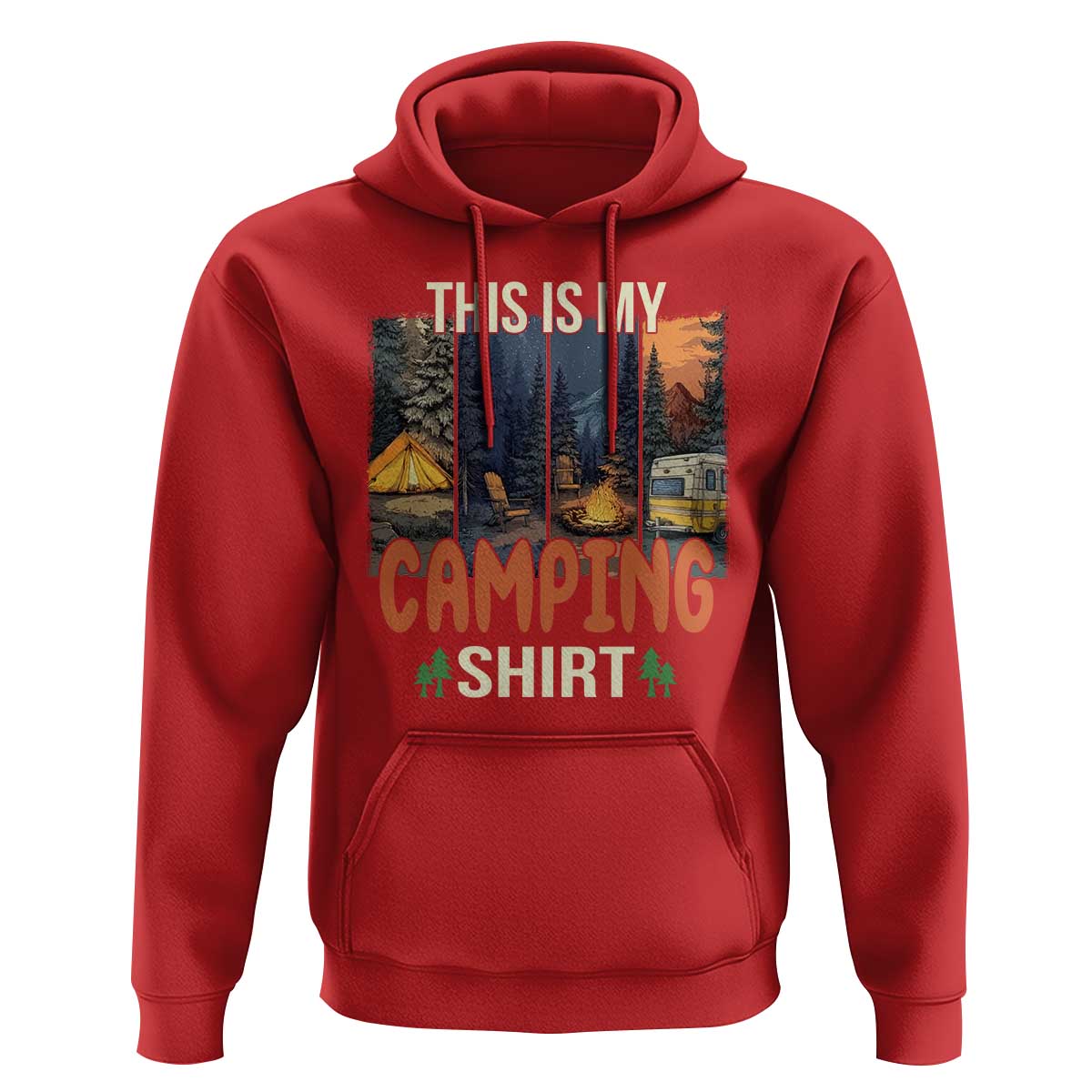 Funny Camper Glamper Hoodie This Is My Camping Shirt - Wonder Print Shop