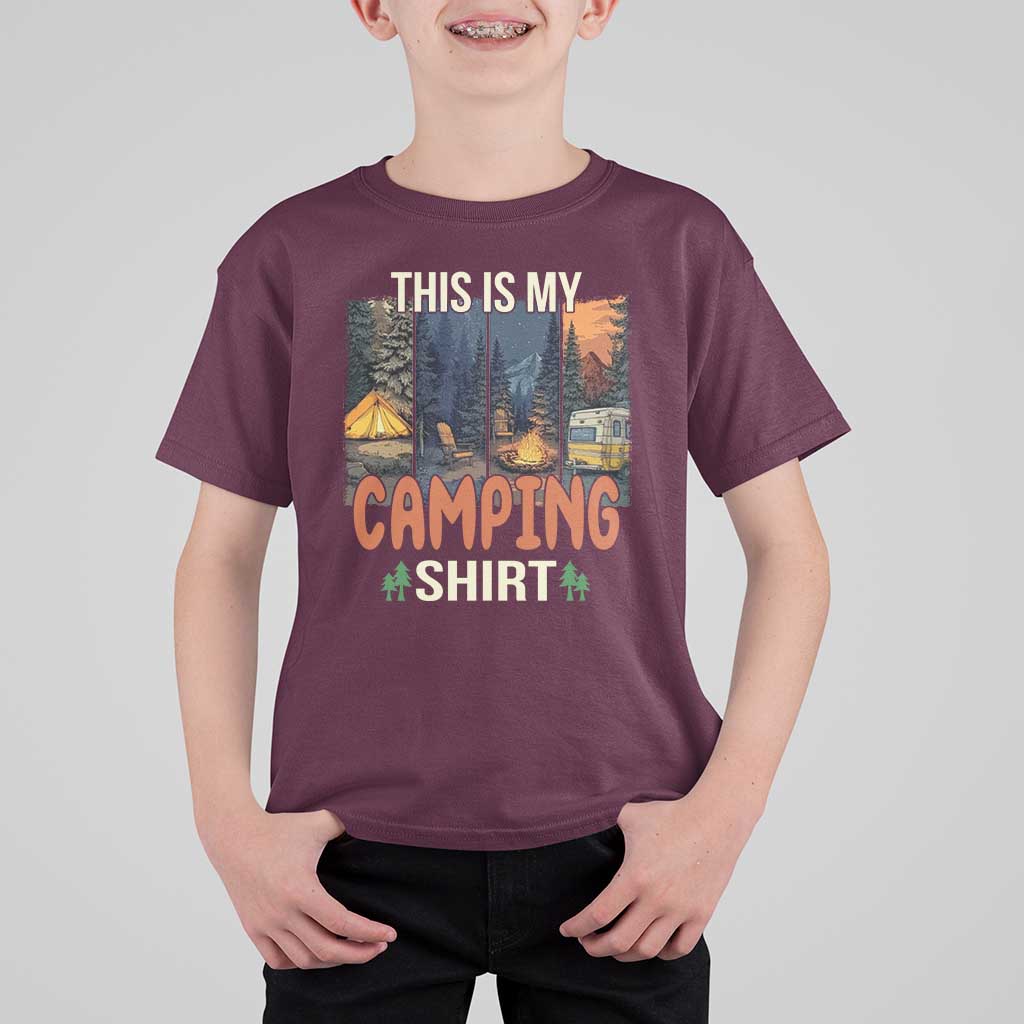 Funny Camper Glamper T Shirt For Kid This Is My Camping Shirt - Wonder Print Shop