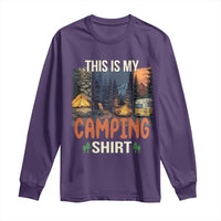 Funny Camper Glamper Long Sleeve Shirt This Is My Camping Shirt - Wonder Print Shop