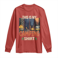 Funny Camper Glamper Long Sleeve Shirt This Is My Camping Shirt - Wonder Print Shop