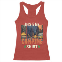 Funny Camper Glamper Racerback Tank Top This Is My Camping Shirt - Wonder Print Shop