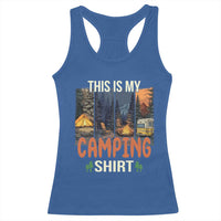 Funny Camper Glamper Racerback Tank Top This Is My Camping Shirt - Wonder Print Shop