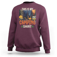 Funny Camper Glamper Sweatshirt This Is My Camping Shirt - Wonder Print Shop