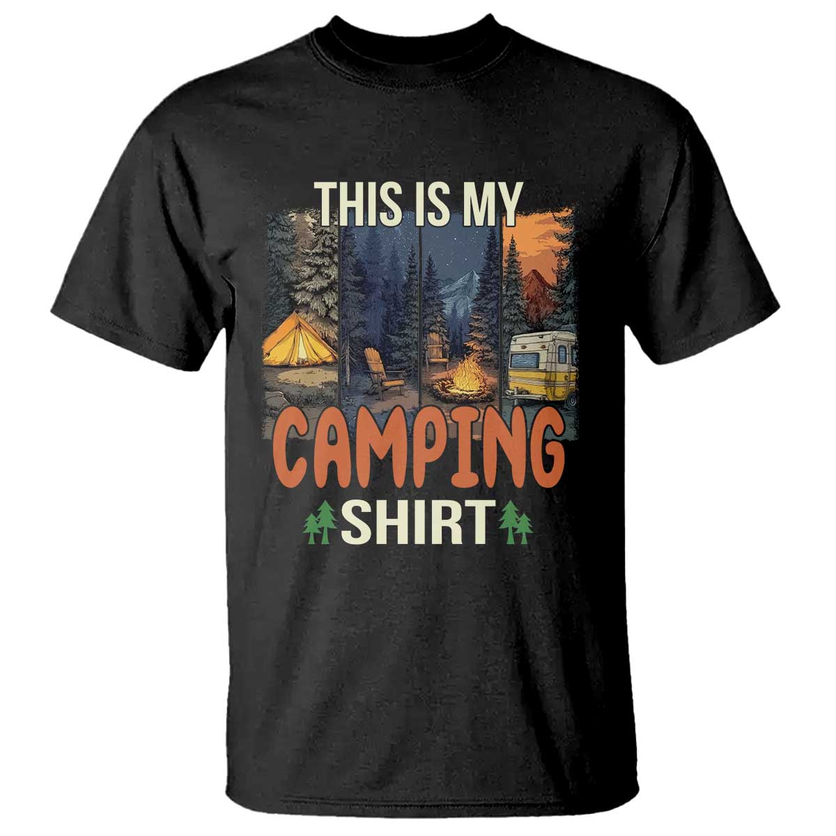 Funny Camper Glamper T Shirt This Is My Camping Shirt - Wonder Print Shop