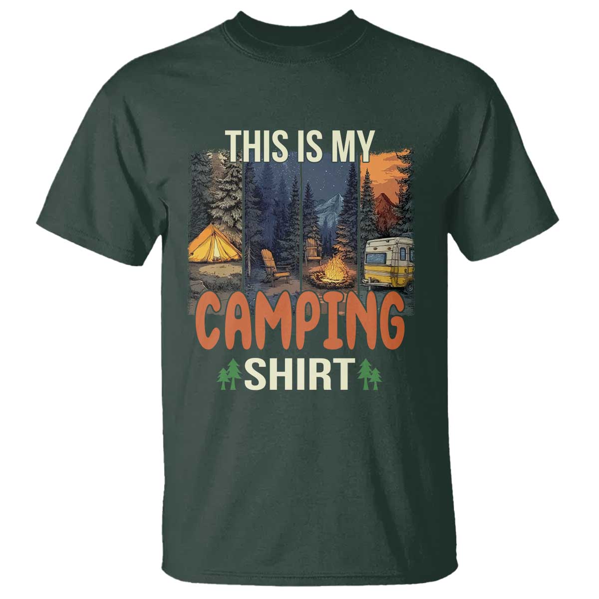 Funny Camper Glamper T Shirt This Is My Camping Shirt - Wonder Print Shop
