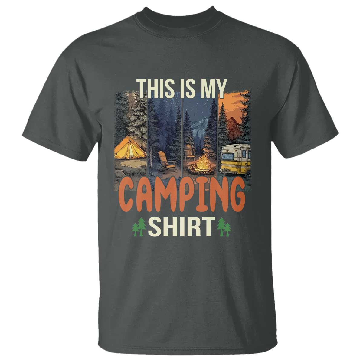Funny Camper Glamper T Shirt This Is My Camping Shirt - Wonder Print Shop