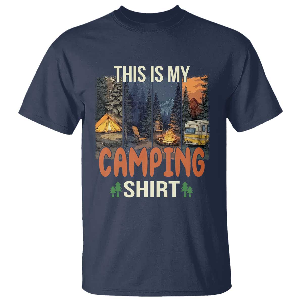 Funny Camper Glamper T Shirt This Is My Camping Shirt - Wonder Print Shop