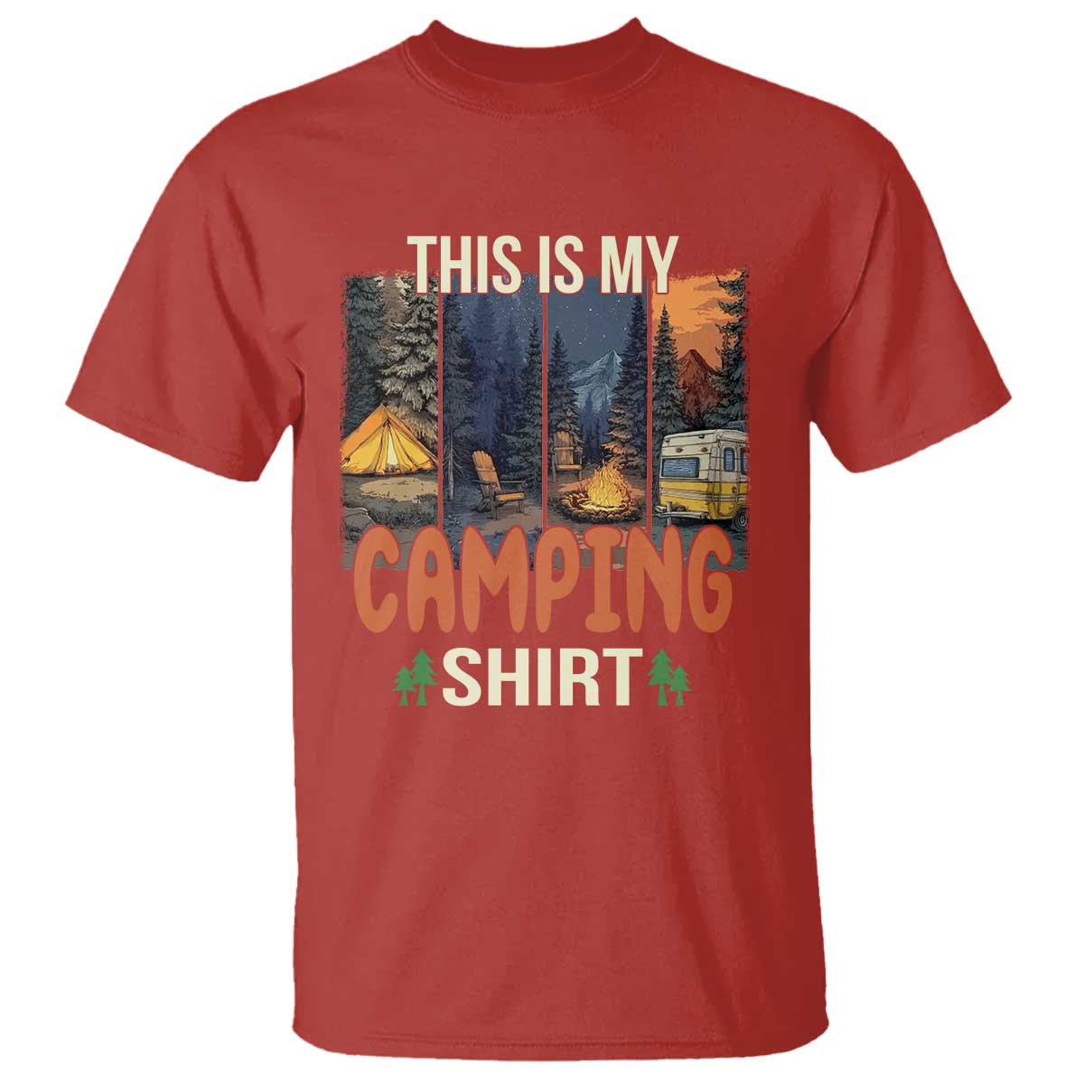 Funny Camper Glamper T Shirt This Is My Camping Shirt - Wonder Print Shop