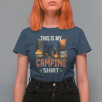 Funny Camper Glamper T Shirt For Women This Is My Camping Shirt - Wonder Print Shop