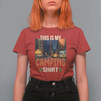 Funny Camper Glamper T Shirt For Women This Is My Camping Shirt - Wonder Print Shop