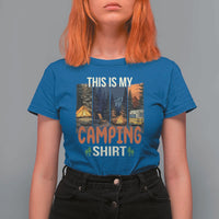 Funny Camper Glamper T Shirt For Women This Is My Camping Shirt - Wonder Print Shop