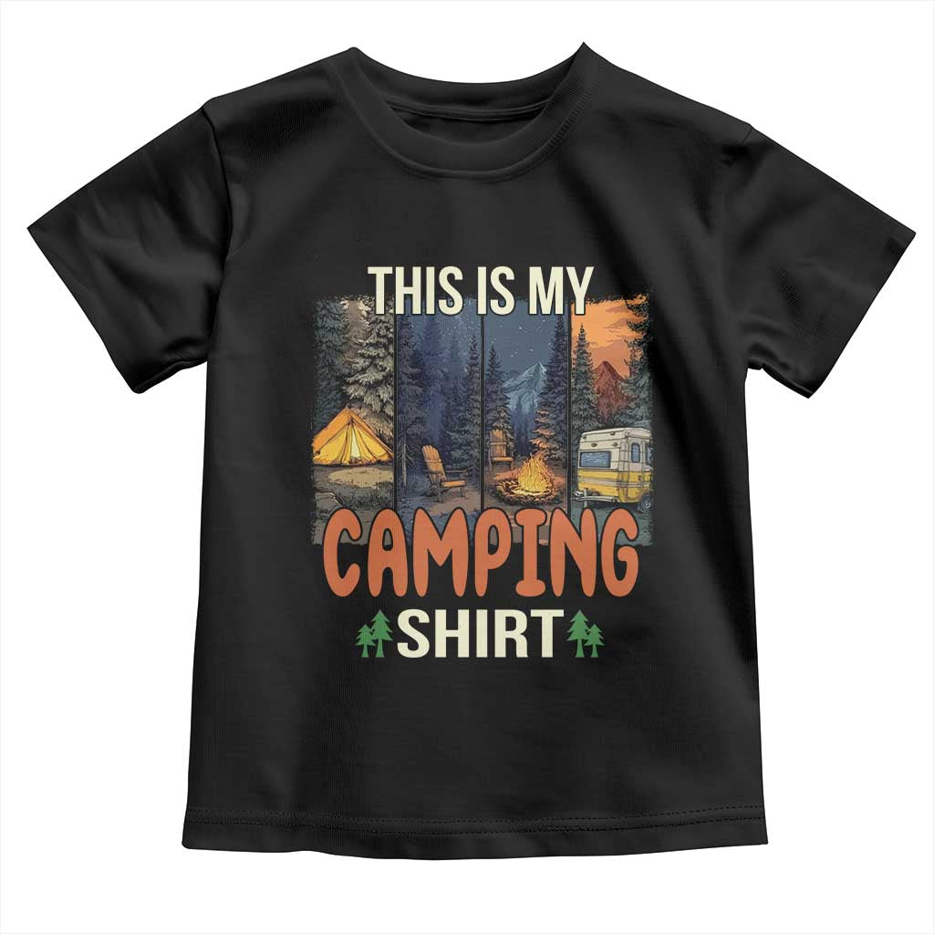 Funny Camper Glamper Toddler T Shirt This Is My Camping Shirt - Wonder Print Shop