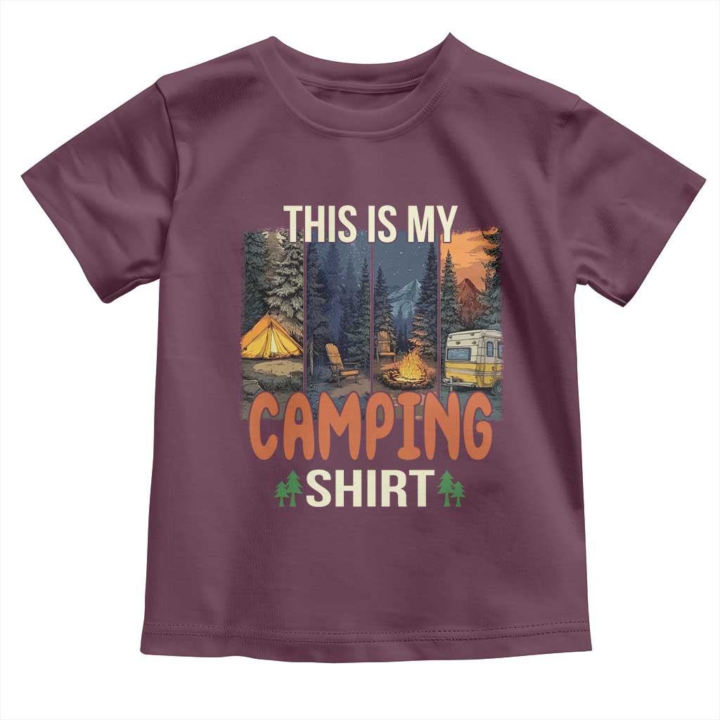 Funny Camper Glamper Toddler T Shirt This Is My Camping Shirt - Wonder Print Shop