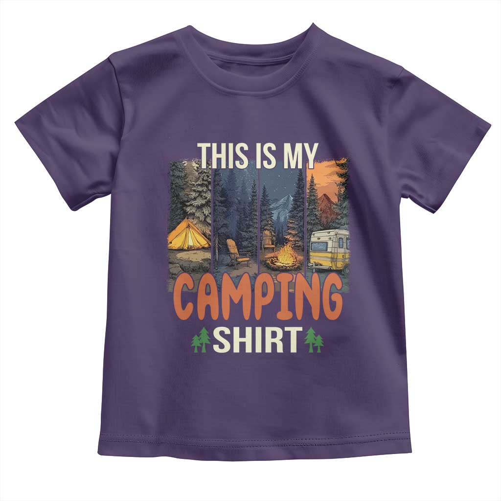 Funny Camper Glamper Toddler T Shirt This Is My Camping Shirt - Wonder Print Shop