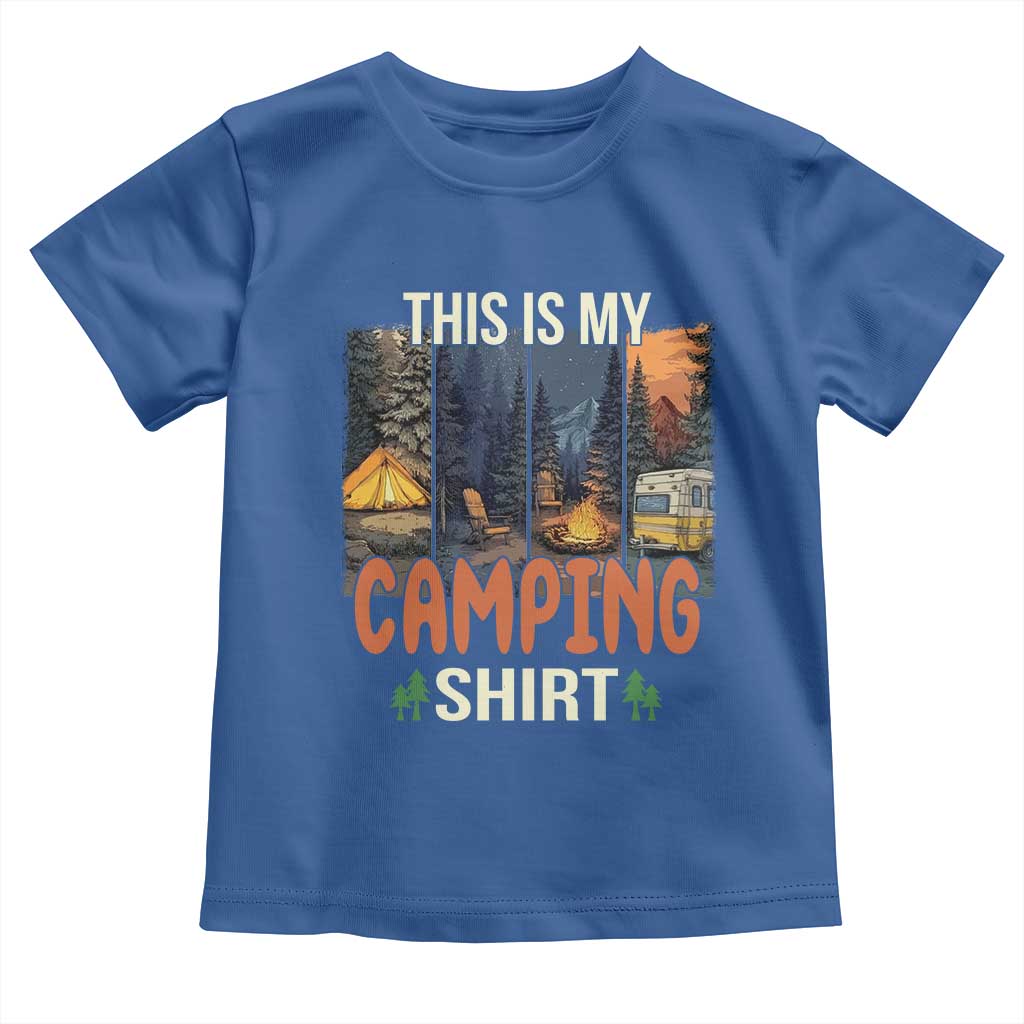 Funny Camper Glamper Toddler T Shirt This Is My Camping Shirt - Wonder Print Shop