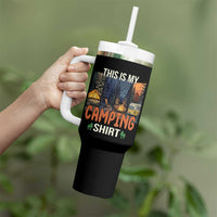 Funny Camper Glamper Tumbler With Handle This Is My Camping Shirt - Wonder Print Shop