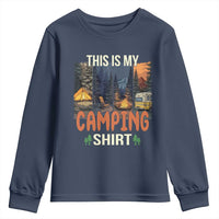 Funny Camper Glamper Youth Sweatshirt This Is My Camping Shirt - Wonder Print Shop