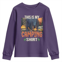 Funny Camper Glamper Youth Sweatshirt This Is My Camping Shirt - Wonder Print Shop