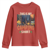Funny Camper Glamper Youth Sweatshirt This Is My Camping Shirt - Wonder Print Shop