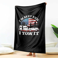 Funny Camping RV Camper Truck Throw Blanket I Am Sexy And I Tow It - Wonder Print Shop