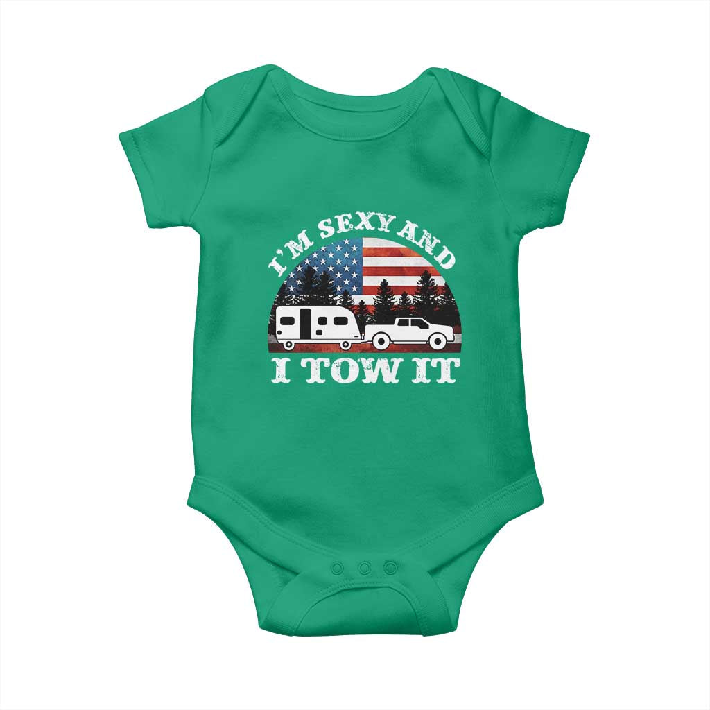 Funny Camping RV Camper Truck Baby Onesie I Am Sexy And I Tow It - Wonder Print Shop