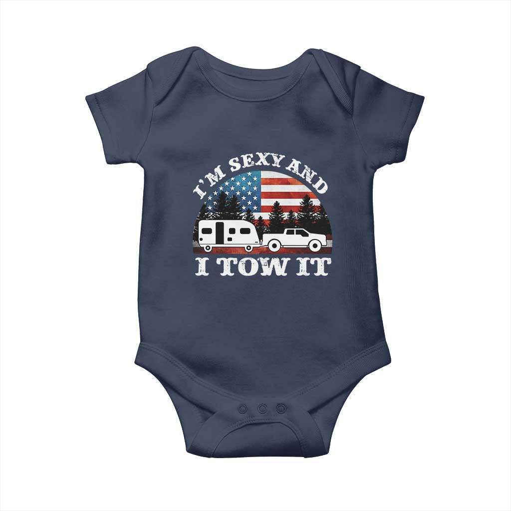 Funny Camping RV Camper Truck Baby Onesie I Am Sexy And I Tow It - Wonder Print Shop
