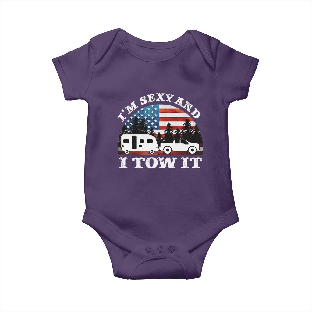 Funny Camping RV Camper Truck Baby Onesie I Am Sexy And I Tow It - Wonder Print Shop
