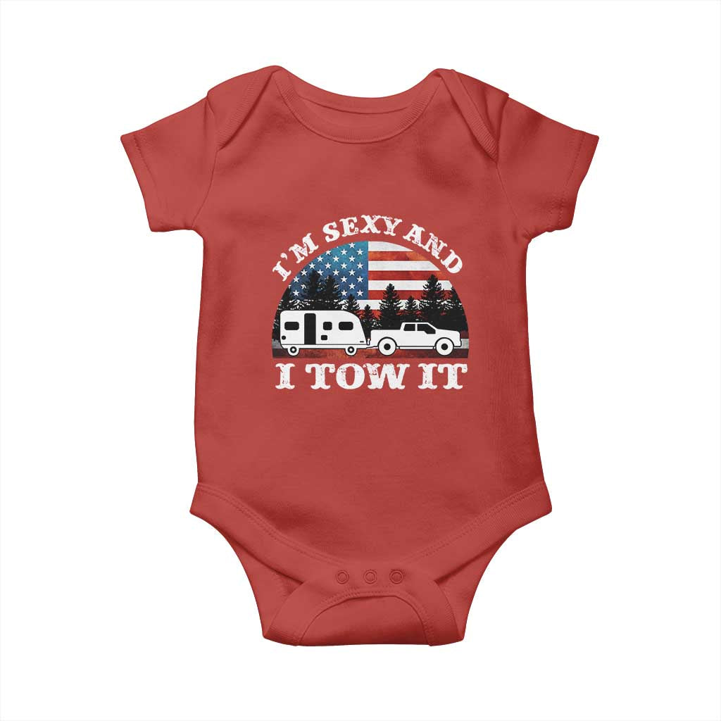 Funny Camping RV Camper Truck Baby Onesie I Am Sexy And I Tow It - Wonder Print Shop