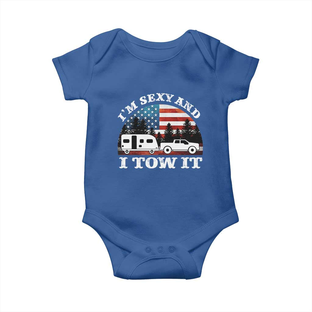 Funny Camping RV Camper Truck Baby Onesie I Am Sexy And I Tow It - Wonder Print Shop