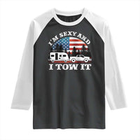 Funny Camping RV Camper Truck Raglan Shirt I Am Sexy And I Tow It - Wonder Print Shop