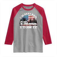 Funny Camping RV Camper Truck Raglan Shirt I Am Sexy And I Tow It - Wonder Print Shop