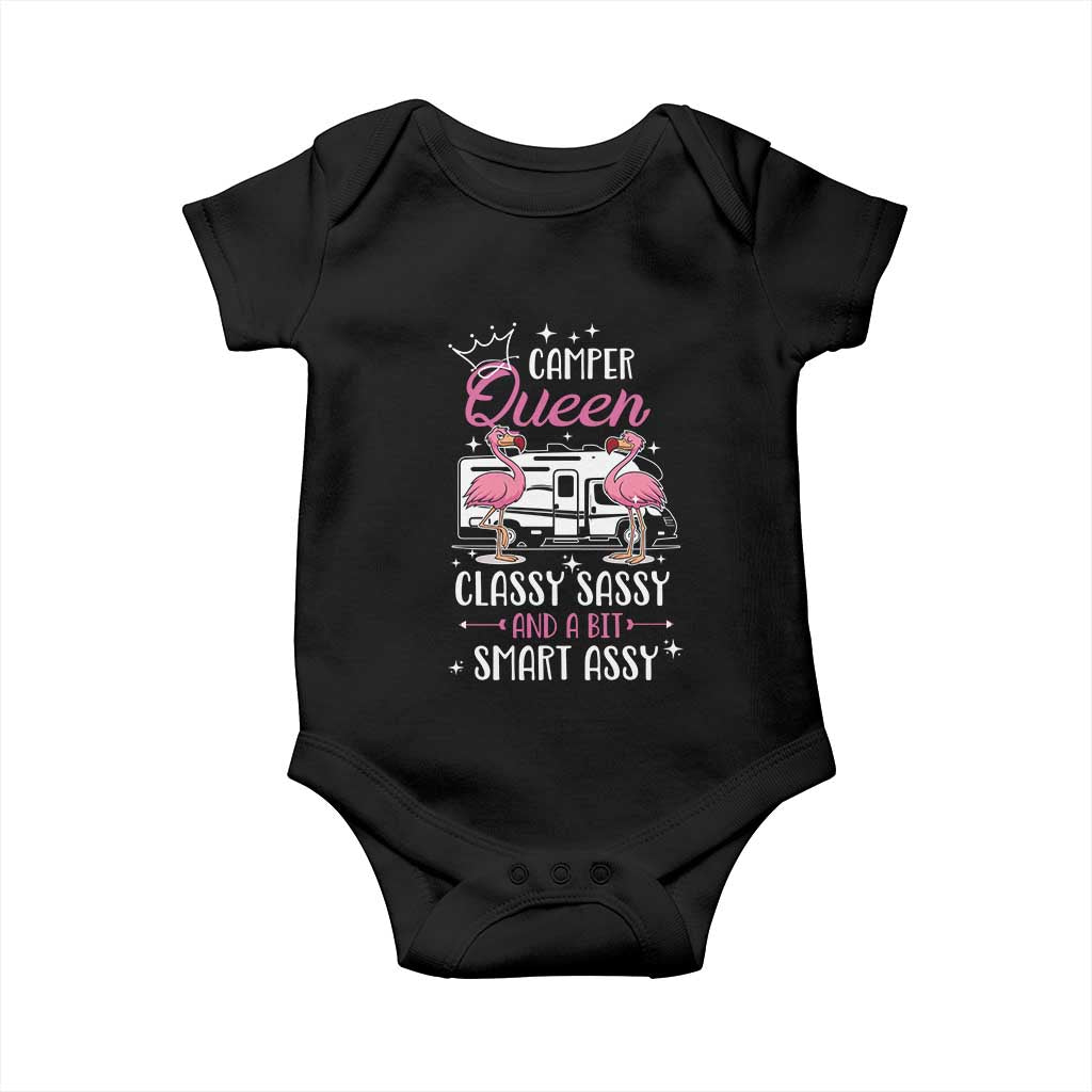 Funny Camping RV Baby Onesie Camper Queen Classy Sassy And A Bit Smart Assy - Wonder Print Shop