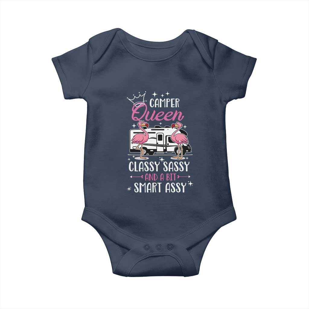 Funny Camping RV Baby Onesie Camper Queen Classy Sassy And A Bit Smart Assy - Wonder Print Shop