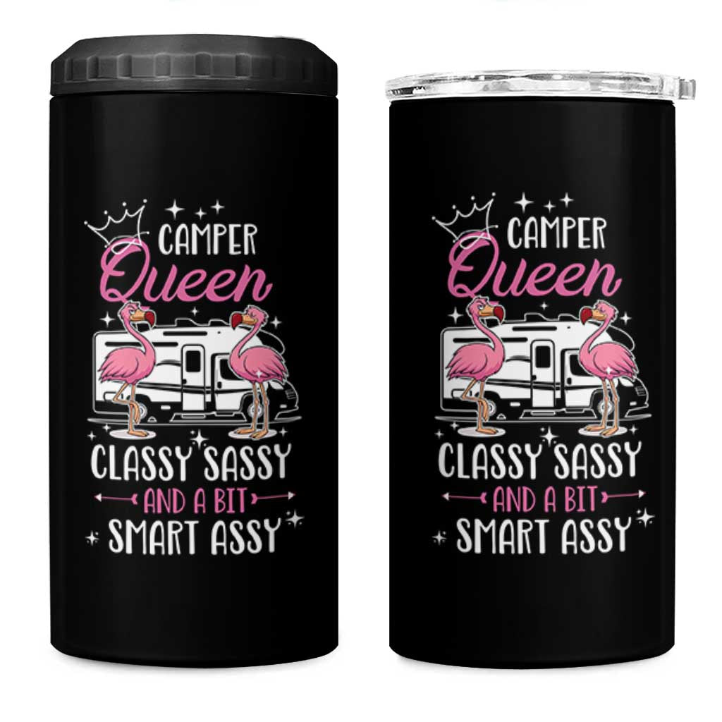 Funny Camping RV 4 in 1 Can Cooler Tumbler Camper Queen Classy Sassy And A Bit Smart Assy - Wonder Print Shop