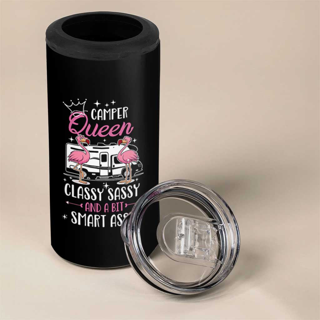 Funny Camping RV 4 in 1 Can Cooler Tumbler Camper Queen Classy Sassy And A Bit Smart Assy - Wonder Print Shop