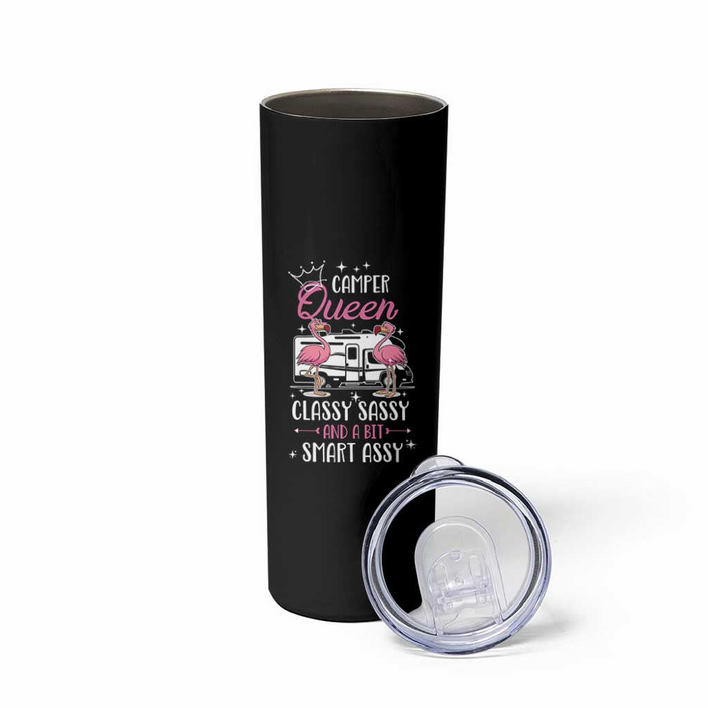 Funny Camping RV Skinny Tumbler Camper Queen Classy Sassy And A Bit Smart Assy - Wonder Print Shop