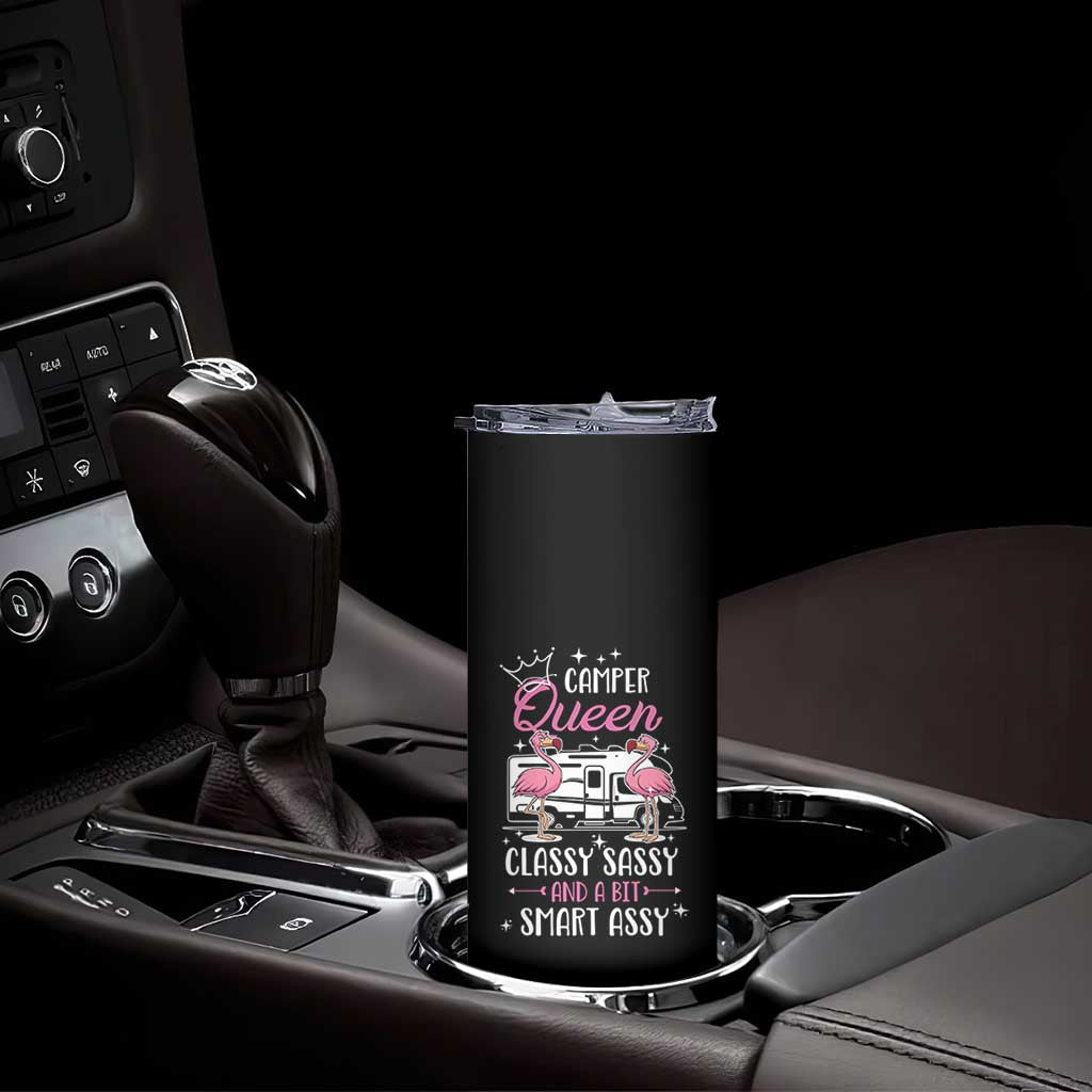 Funny Camping RV Skinny Tumbler Camper Queen Classy Sassy And A Bit Smart Assy - Wonder Print Shop