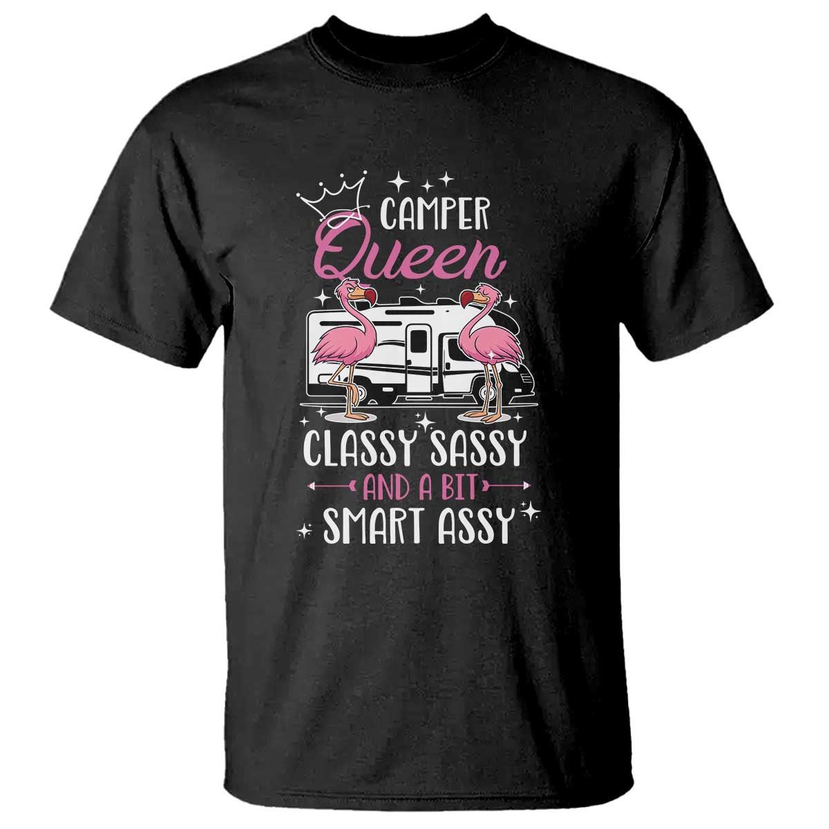 Funny Camping RV T Shirt Camper Queen Classy Sassy And A Bit Smart Assy - Wonder Print Shop