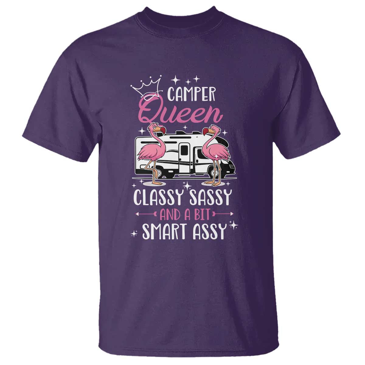 Funny Camping RV T Shirt Camper Queen Classy Sassy And A Bit Smart Assy - Wonder Print Shop