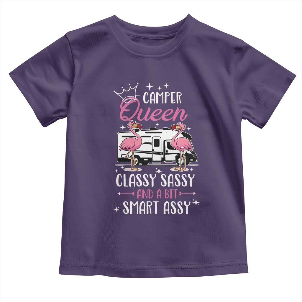 Funny Camping RV Toddler T Shirt Camper Queen Classy Sassy And A Bit Smart Assy - Wonder Print Shop