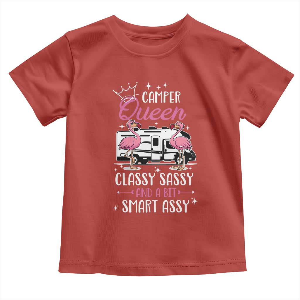 Funny Camping RV Toddler T Shirt Camper Queen Classy Sassy And A Bit Smart Assy - Wonder Print Shop