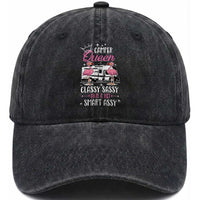 Funny Camping RV Washed Cotton Baseball Cap Camper Queen Classy Sassy And A Bit Smart Assy