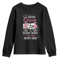 Funny Camping RV Youth Sweatshirt Camper Queen Classy Sassy And A Bit Smart Assy - Wonder Print Shop