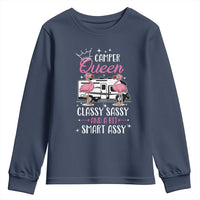 Funny Camping RV Youth Sweatshirt Camper Queen Classy Sassy And A Bit Smart Assy - Wonder Print Shop