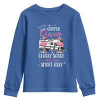Funny Camping RV Youth Sweatshirt Camper Queen Classy Sassy And A Bit Smart Assy - Wonder Print Shop
