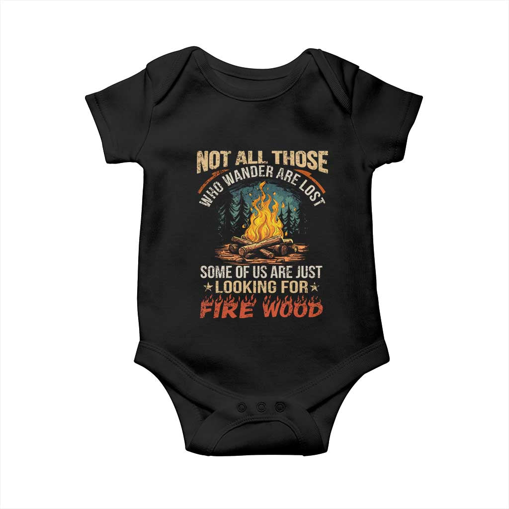 Funny Camping Baby Onesie Not All Those Who Wander Are Lost - Wonder Print Shop