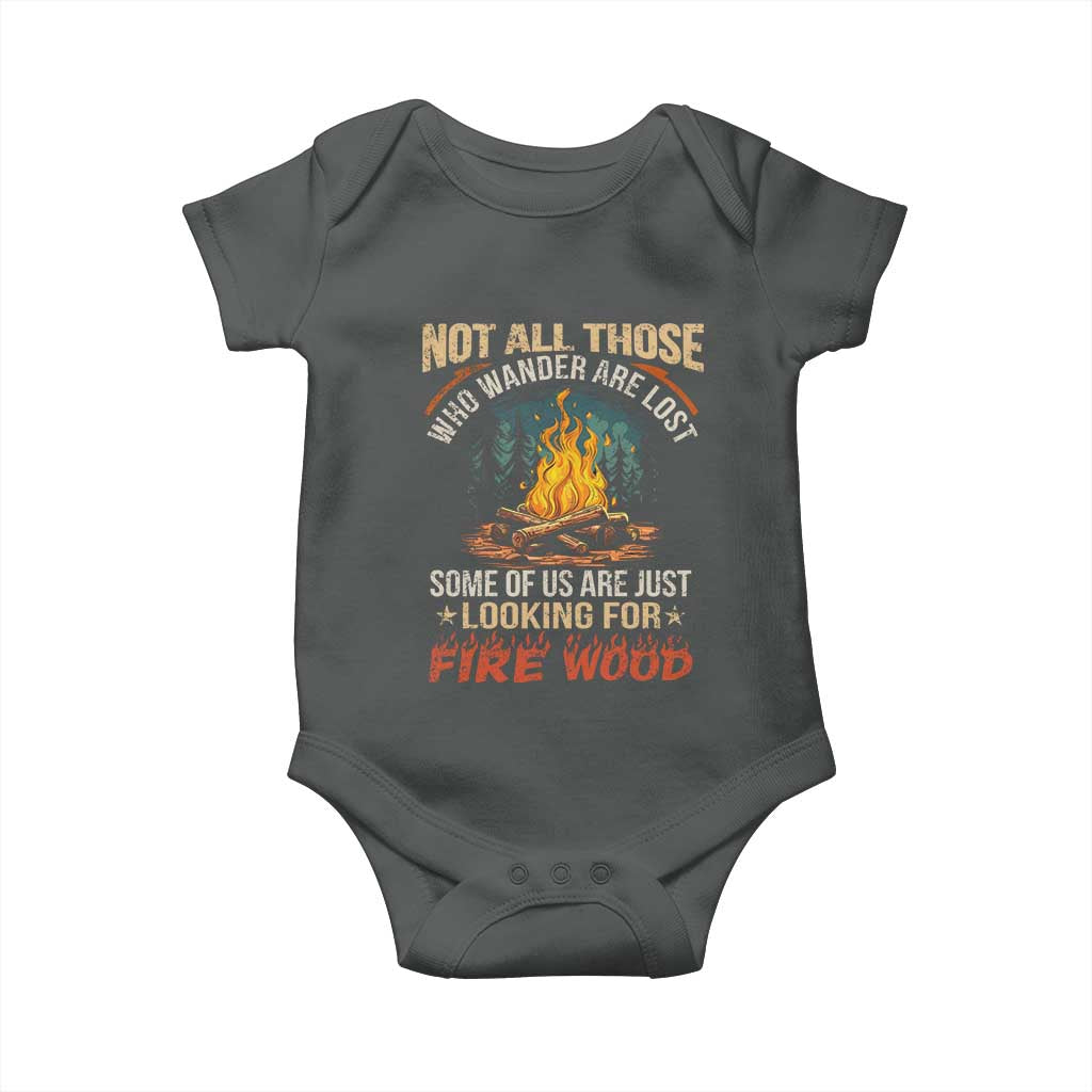 Funny Camping Baby Onesie Not All Those Who Wander Are Lost - Wonder Print Shop
