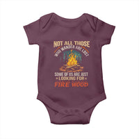 Funny Camping Baby Onesie Not All Those Who Wander Are Lost - Wonder Print Shop