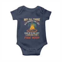 Funny Camping Baby Onesie Not All Those Who Wander Are Lost - Wonder Print Shop